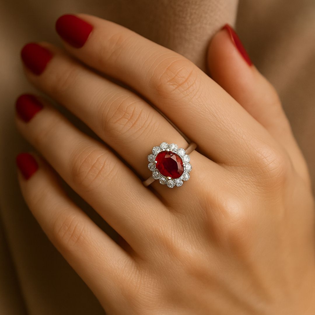 Anello Rubino LUCE PERFETTA® Made in Italy Certificato