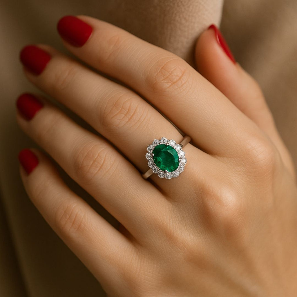 Anello Smeraldo LUCE PERFETTA® Made in Italy Certificato