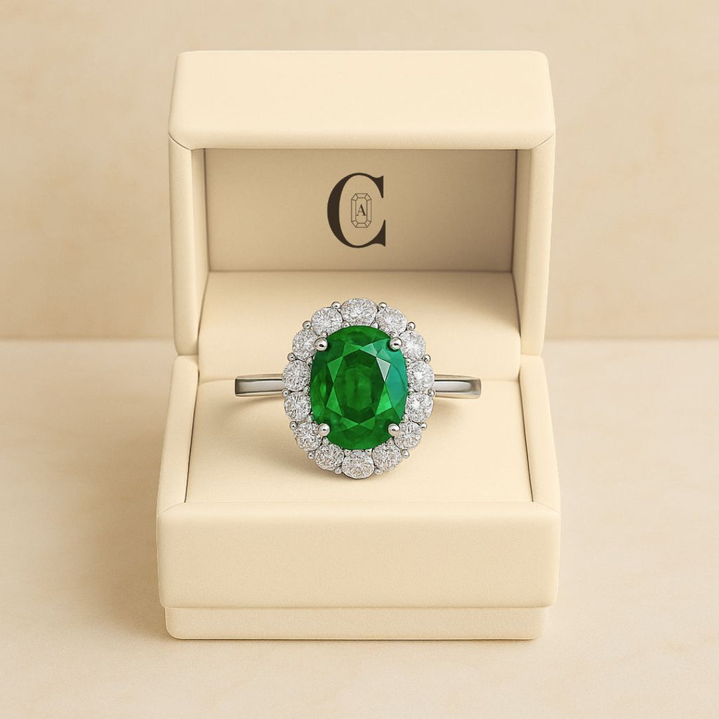 Anello Smeraldo LUCE PERFETTA® Made in Italy Certificato