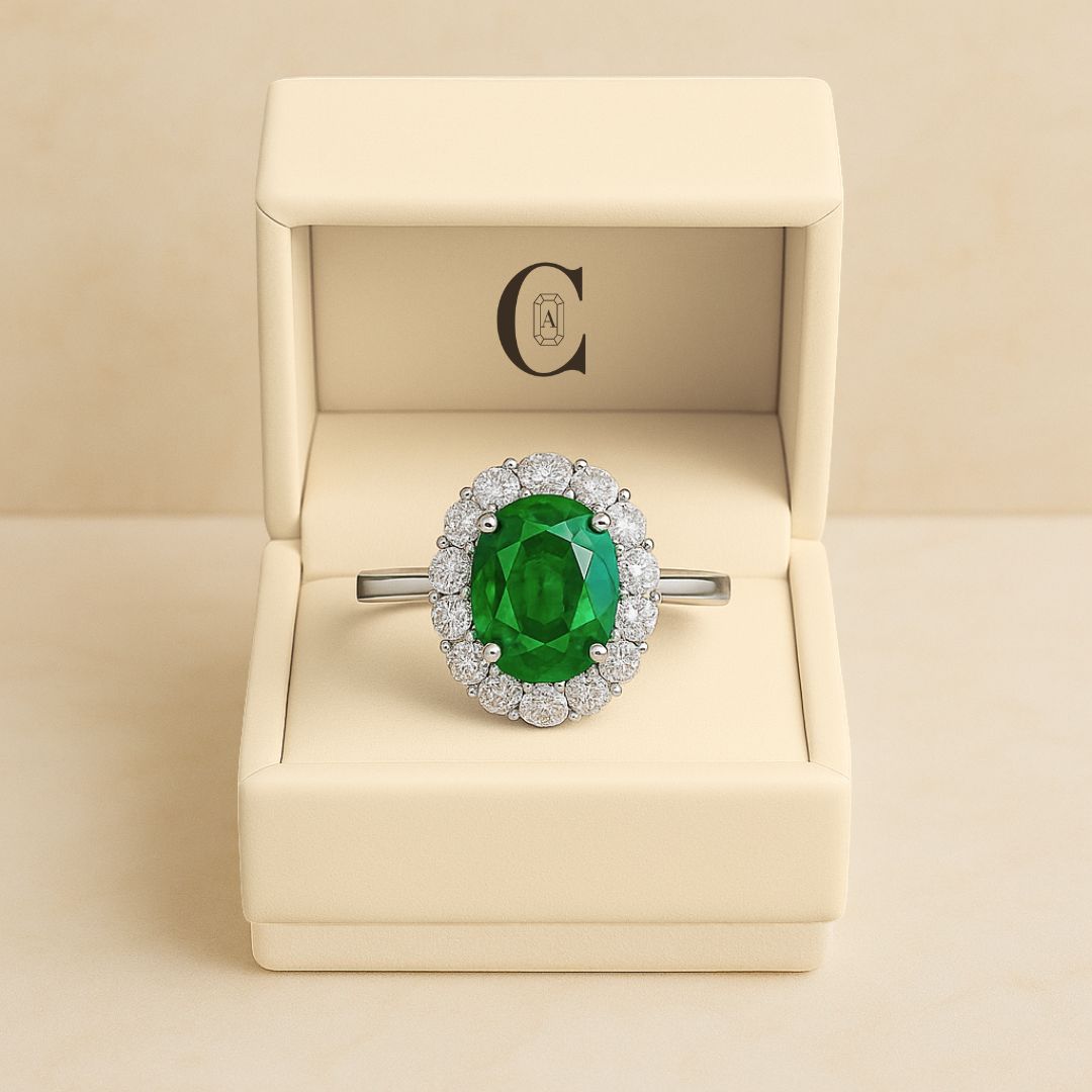 Anello Smeraldo LUCE PERFETTA® Made in Italy Certificato