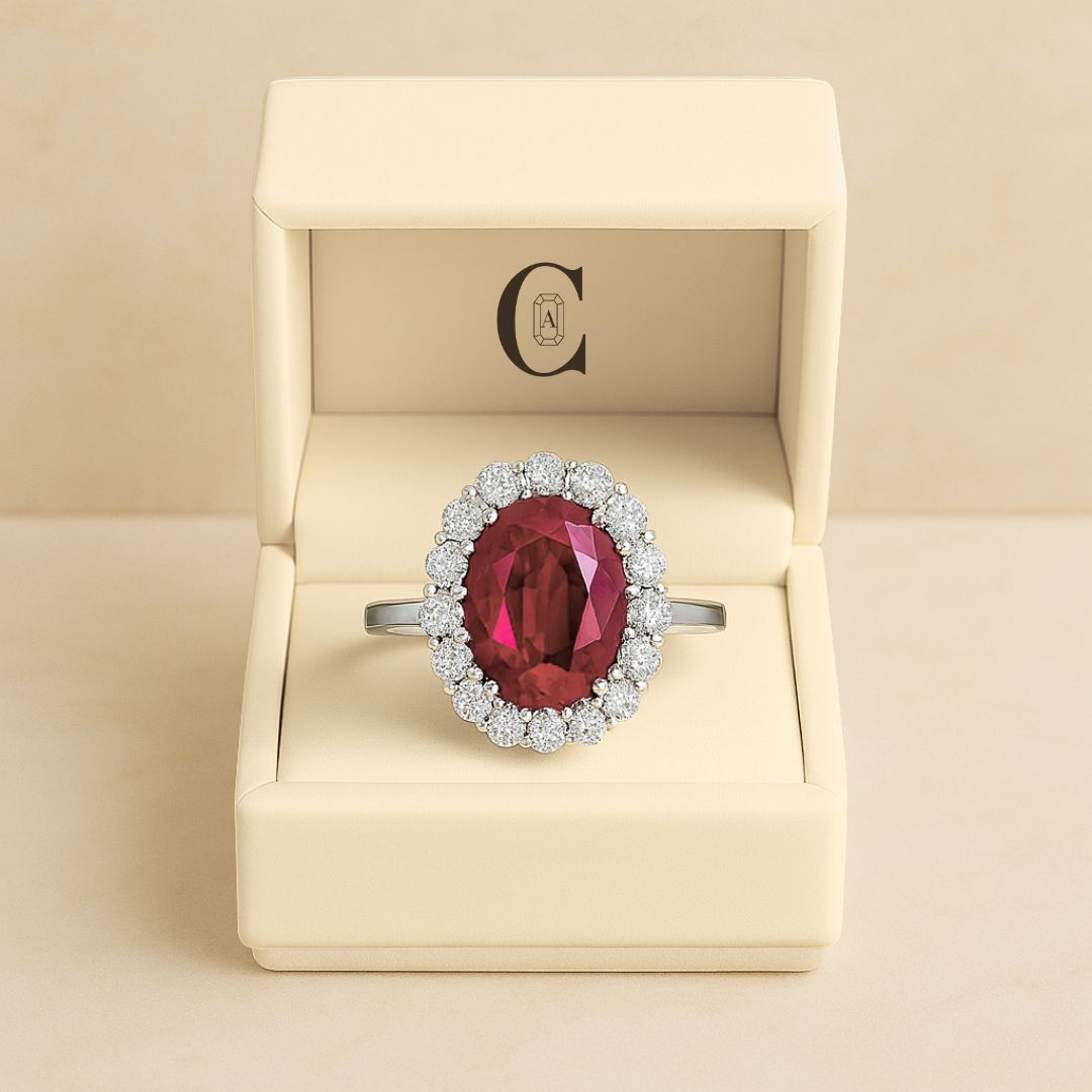 Anello Rubino LUCE PERFETTA® Made in Italy Certificato