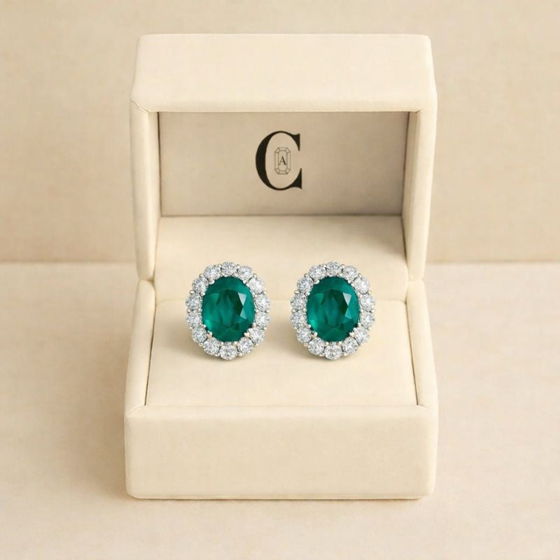 Orecchini SMERALDO LUCE PERFETTA® Made in Italy Certificati