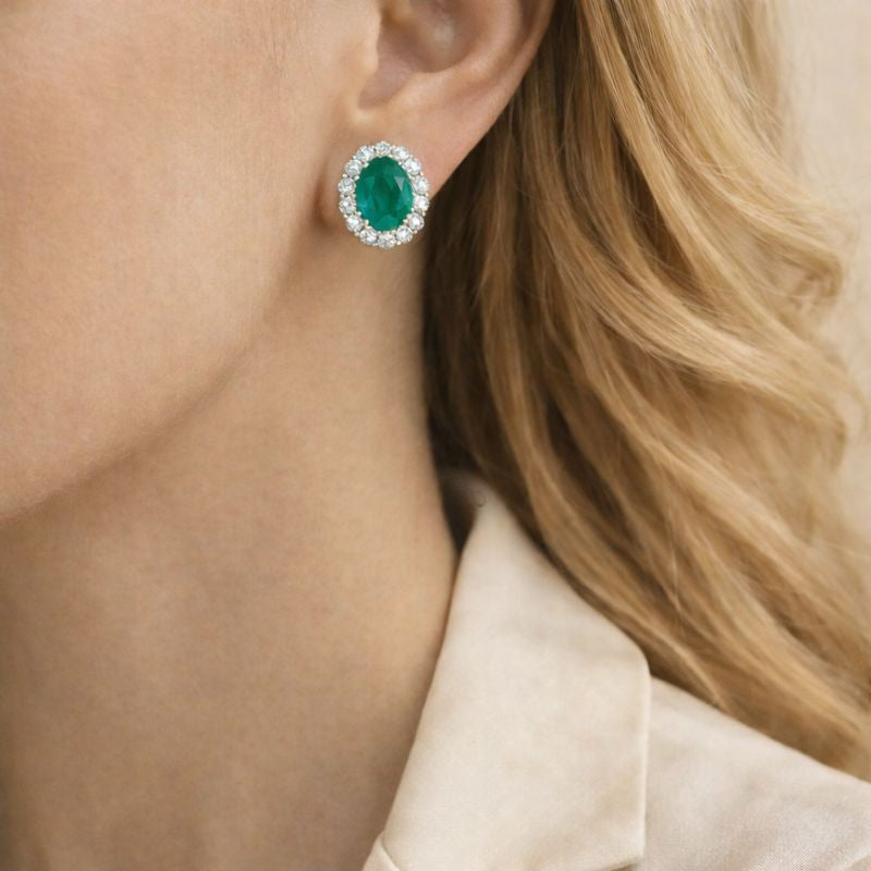 Orecchini SMERALDO LUCE PERFETTA® Made in Italy Certificati