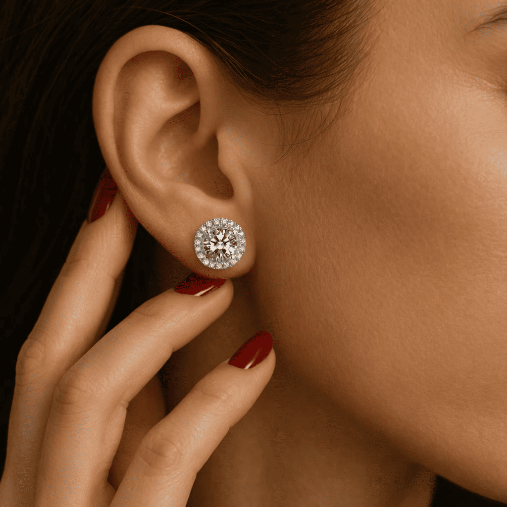 Orecchini LUCE PERFETTA® Round Made in Italy Certificati
