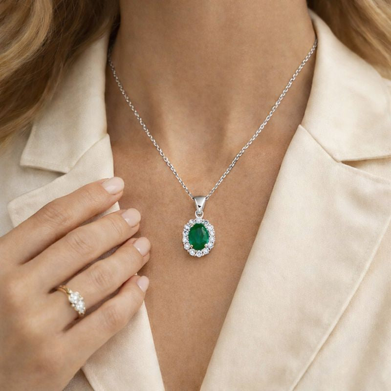 Collana SMERALDO LUCE PERFETTA® Made in Italy Certificata