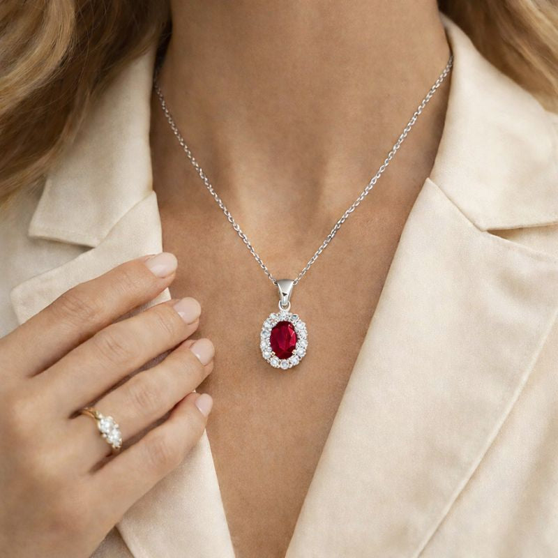 Collana RUBINO LUCE PERFETTA® Made in Italy Certificata