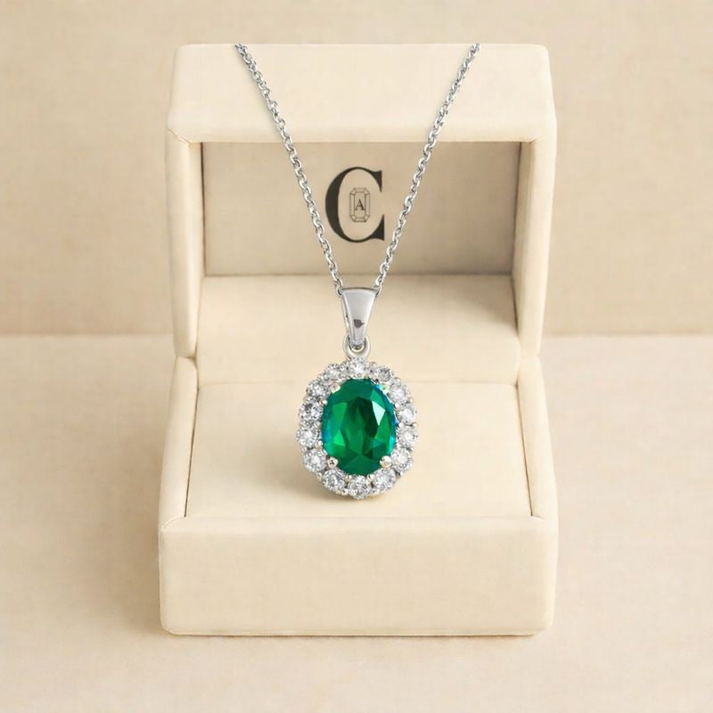 Collana SMERALDO LUCE PERFETTA® Made in Italy Certificata