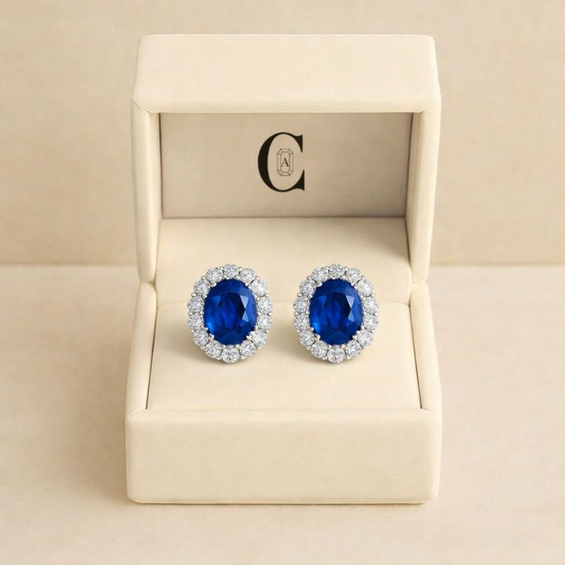 Orecchini ZAFFIRO LUCE PERFETTA® Made in Italy Certificati