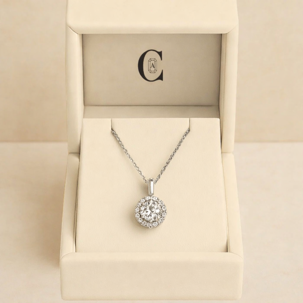 Collana Pendente LUCE PERFETTA® Round Made in Italy Certificata