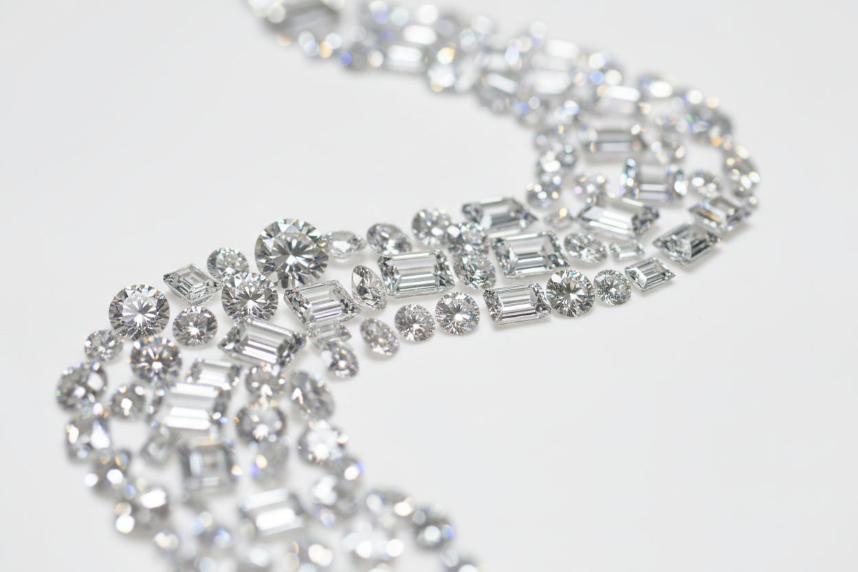 a selection of loos diamonds stone